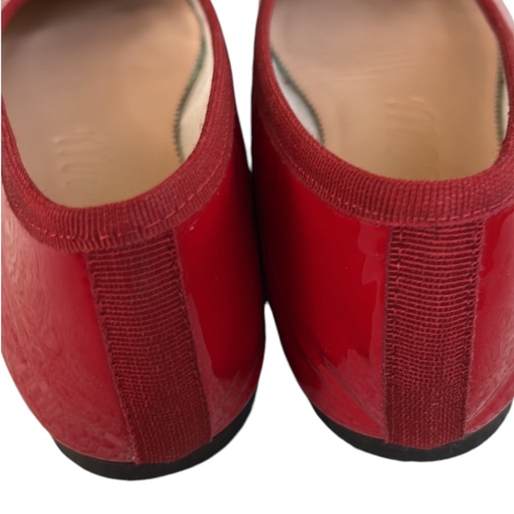 EUC J. Crew Leather Ballet Flats Red Size 6 - Picture 8 of 9
